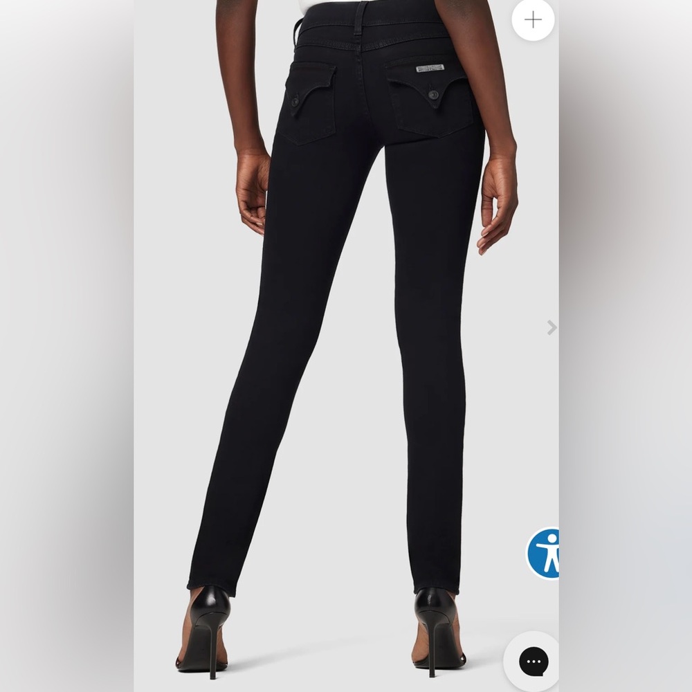 HP 🎉Hudson Jeans Classic Black Denim with button flap pockets sz 27